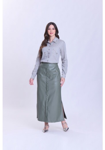 Camisa Kalita Em Tecido Plano Cinza Hapuk Outono/Inverno 2026