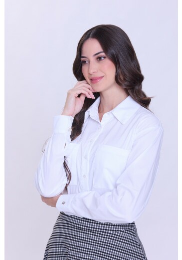 Camisa Luciana Em Tecido Plano Branca Hapuk Outono/Inverno 2026