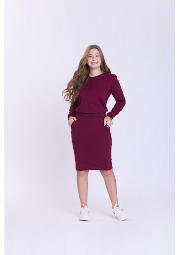 Saia Rogéria Em Molecotton Bordô Hapuk Outono/Inverno 2026