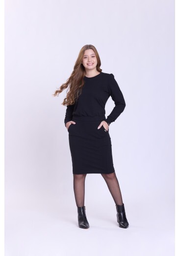 Saia Rogéria Em Molecotton Preto Hapuk Outono/Inverno 2026