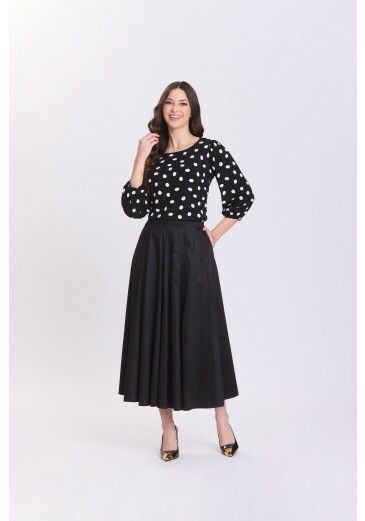 Blusa Carla Em Tecido Plano De Viscose Preto Hapuk Outono/Inverno 2026