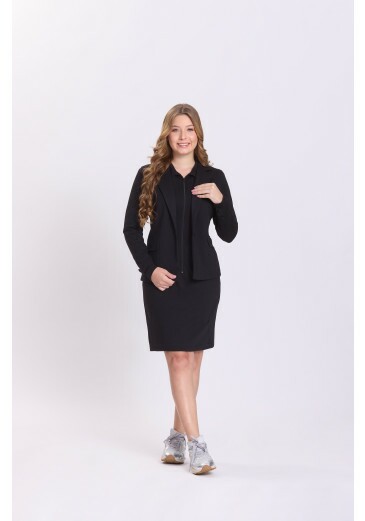 Blazer Zilda Em Moletinho Preto Hapuk Outono/Inverno 2026
