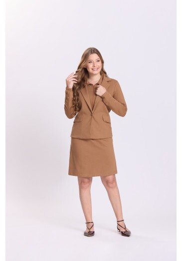 Blazer Zilda Em Moletinho Caramelo Hapuk Outono/Inverno 2026