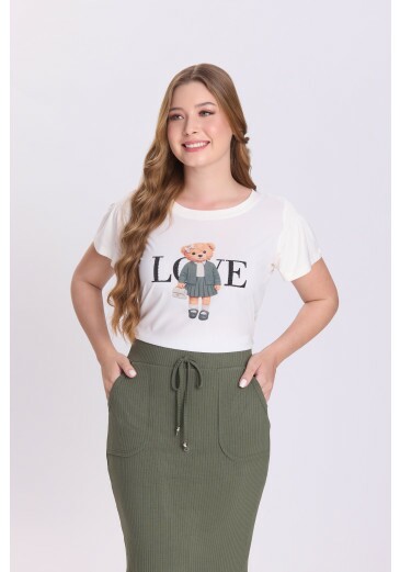 Blusa Rubia Em Malha E Crepe Verde Hapuk Outono/Inverno 2026