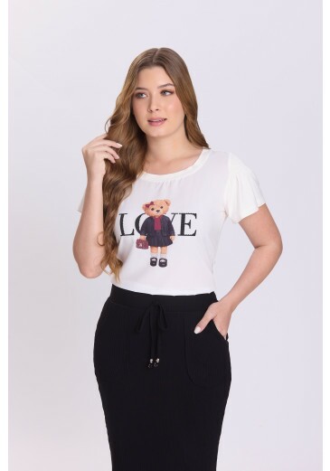 Blusa Rubia Em Malha E Crepe Preto Hapuk Outono/Inverno 2026