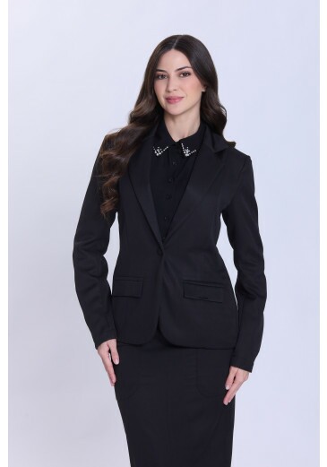 Blazer Catarina Em Plano Alfaiataria Preto Hapuk Primavera/Verão 2027