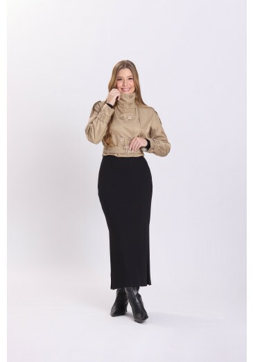 Trench Coat Lua Em Sarja Bege Hapuk Outono/Inverno 2026