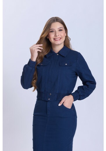 Jaqueta Angélica Em Jeans Color Azul Hapuk Primavera/Verão 2027