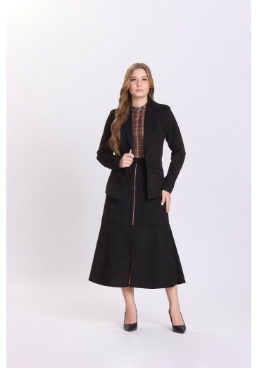 Blazer Paola Em Suede Preto Hapuk Outono/Inverno 2026