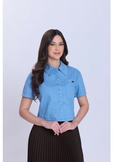 Camisa Karina Em Jeans Color Azul Hapuk Primavera/Verão 2027