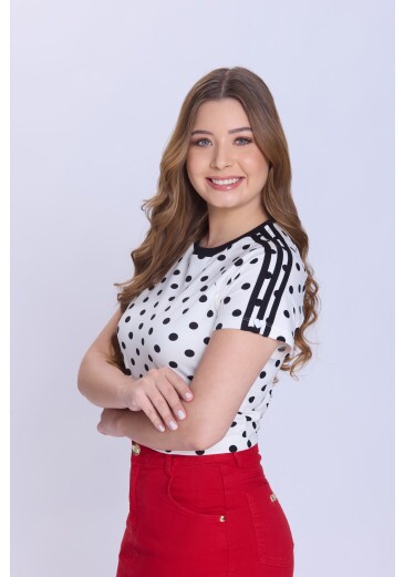 Blusa Livia Em Malha De Algodão Sustentável Branco Hapuk Primavera/Verão 2027