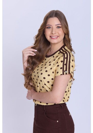 Blusa Livia Em Malha De Algodão Sustentável Amarelo Hapuk Primavera/Verão 2027