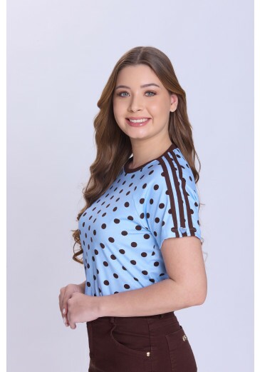 Blusa Livia Em Malha De Algodão Sustentável Azul Hapuk Primavera/Verão 2027
