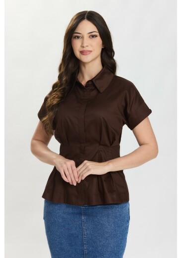 Blusa Bia Em Tecido Plano Marrom Hapuk Primavera/Verão 2027