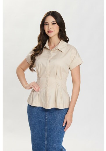 Blusa Bia Em Tecido Plano Bege Hapuk Primavera/Verão 2027