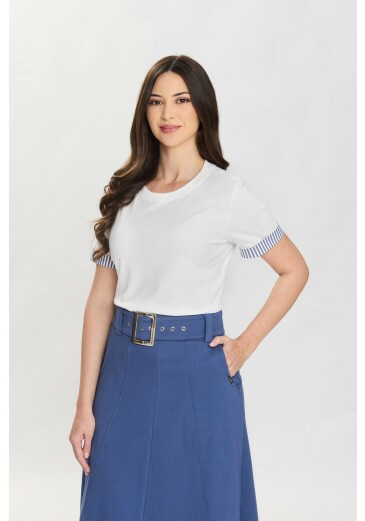 Blusa Deise Em Malha Algodão Azul Hapuk Primavera/Verão 2027