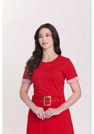Blusa Deise Em Malha Algodão Vermelho Hapuk Primavera/Verão 2027