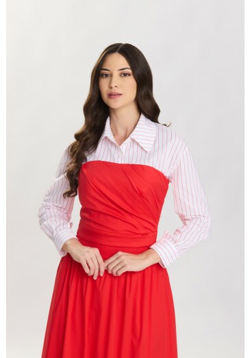 Top Kiara Em Tecido Tricoline Vermelho Hapuk Primavera/Verão 2027