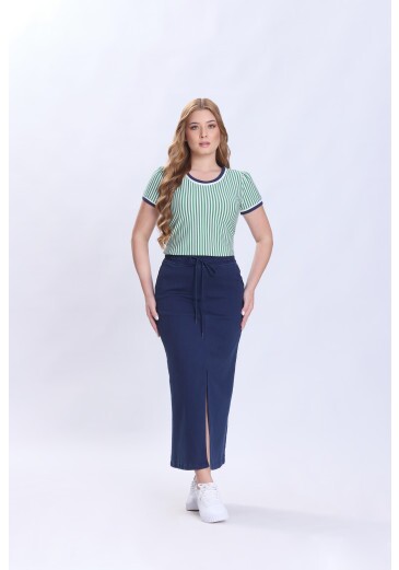 Saia Pâmela Em Jeans Color Azul Marinho Hapuk Primavera/Verão 2027