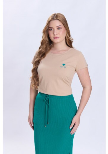 Blusa Adele Em Malha De Algodão Bege Hapuk Primavera/Verão2027 