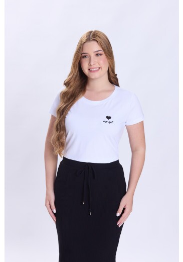 Blusa Adele Em Malha De Algodão Branco Hapuk Primavera/Verão2027 