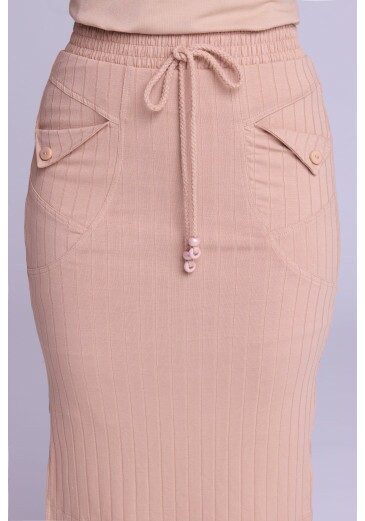  Saia Heloisa Em Jeans Color Bege Hapuk Primavera/Verão 2026