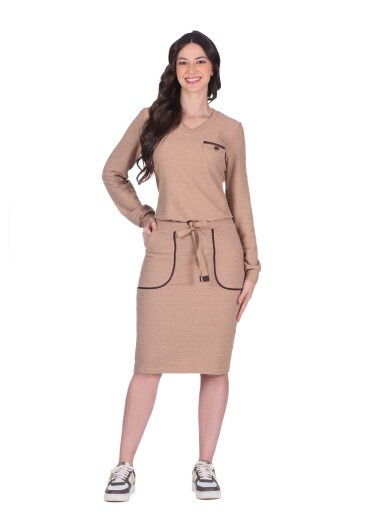 Conjunto Amabylle Em Malha Texturizada Caramelo Hapuk  Outono/Inverno 2025