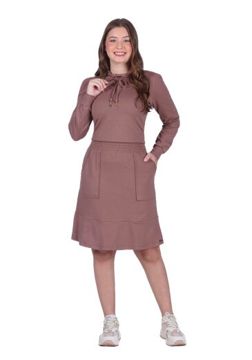 Conjunto Chloe Em Moletom Marrom Hapuk Outono/Inverno 2025