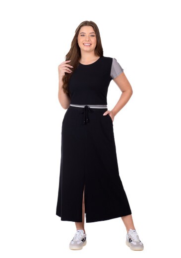 Conjunto Cristina Em Malha Piquet Preto Hapuk Primavera/Verão 2026