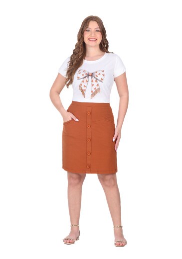 Conjunto Talia  Em Malha Texturizada Caramelo Hapuk Primavera/Verão 2026