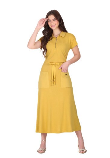 Conjunto Sabine Em Malha Amarela Hapuk Primavera/Verão 2026