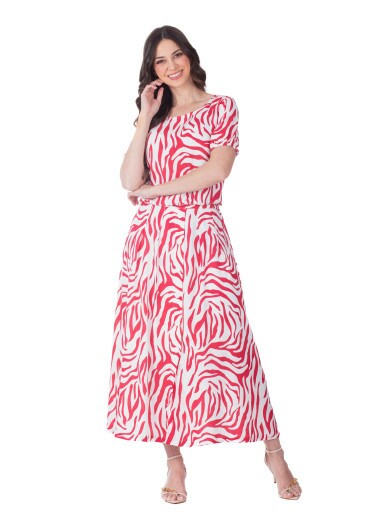 Conjunto Livia Em Tecido Plano Estampado Vermelho Hapuk Primavera/Verão 2026