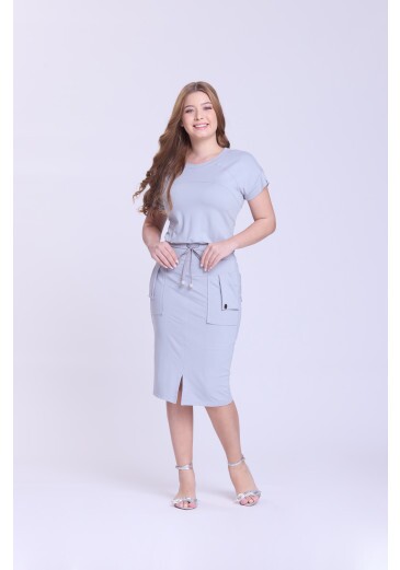 Conjunto Viviane Em Moletinho Cinza Hapuk Outono/Inverno 2026