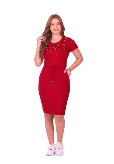 Conjunto Isabela Em Moletinho Vermelho Hapuk Primavera/Verão 2027