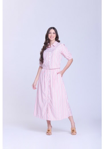 Conjunto Mirela Em Tecido Plano Rosa Hapuk Outono/Inverno 2026