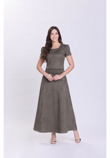 Conjunto Alzira Em Malha Suede Verde Hapuk Outono/Inverno 2026