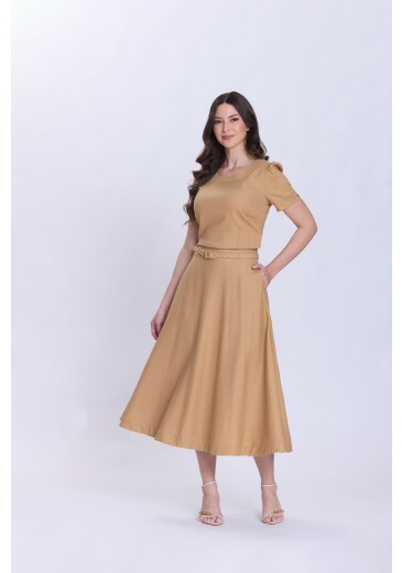 Conjunto Milena Em Plano De Linho Bege Hapuk Primavera/Verão 2027