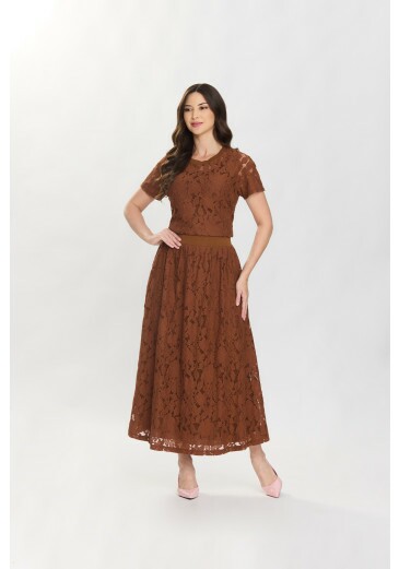 Conjunto Safira Em Renda Marrom Hapuk Primavera/Verão 2027