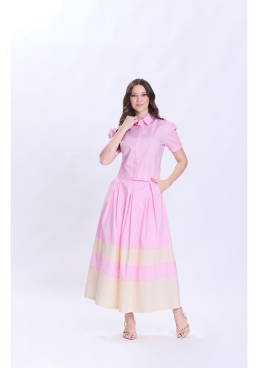 Conjunto Maria Luiza Em Tricoline Rosa Hapuk Primavera/Verão 2027