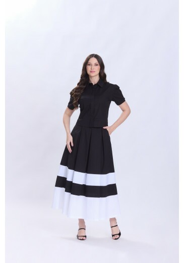 Conjunto Maria Luiza Em Tricoline Preto Hapuk Primavera/Verão 2027