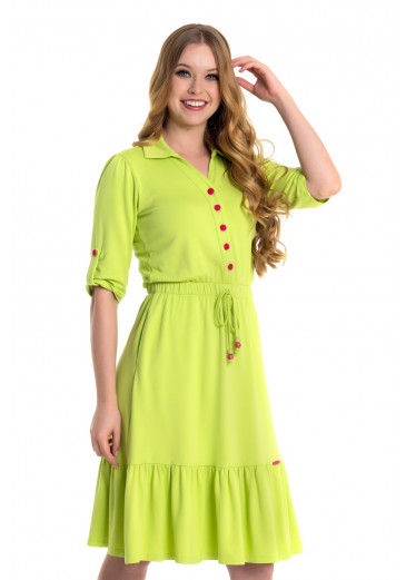 Vestido Priscila Verde Limão Hapuk Outono/Inverno 2022