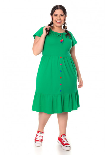 Vestido Roberta Em Malha Verde Hapuk Primavera/Verão 2023