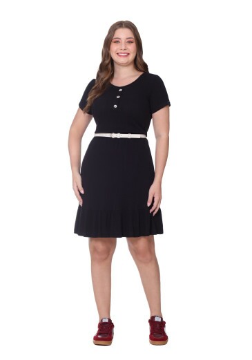 Vestido Selena Em Malha Preto Hapuk Outono/Inverno 2025