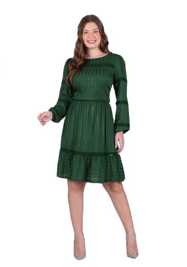 Vestido Penélope Em Viscose Verde Hapuk Outono/Inverno 2025