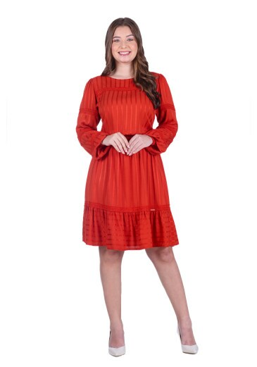 Vestido Penélope Em Viscose Telha Hapuk Outono/Inverno 2025