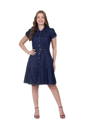 Vestido Ilda Em Jeans Leve Escuro Hapuk Primavera/Verão 2026