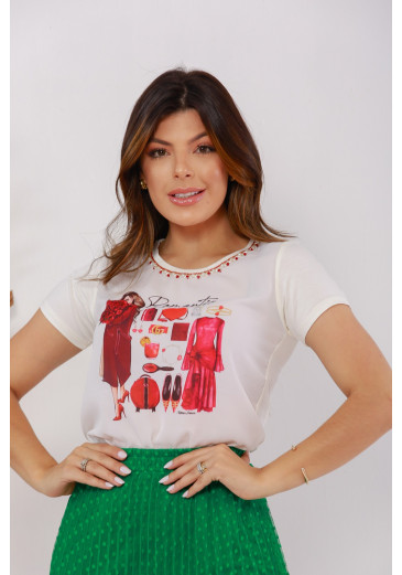 T-shirt Love Red Victoria's Princess Alto Verão 2022