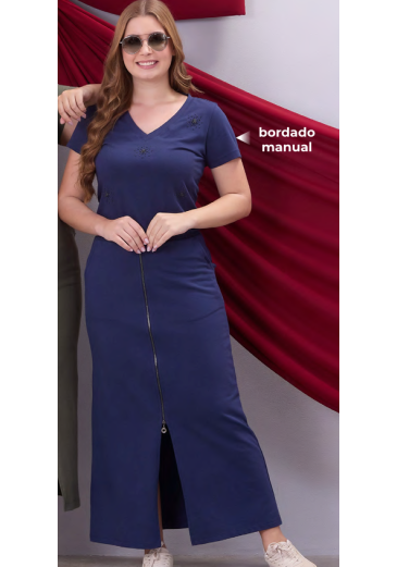 Saia Cloe Em Moletinho Azul Noite Hapuk Outono/Inverno 2026