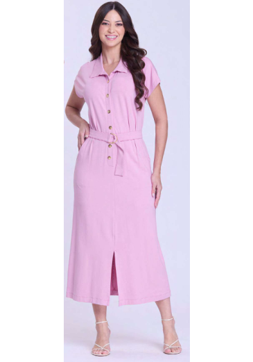 Vestido Luciana Em Moletinho Rosa Hapuk  Primavera/Verão 2026