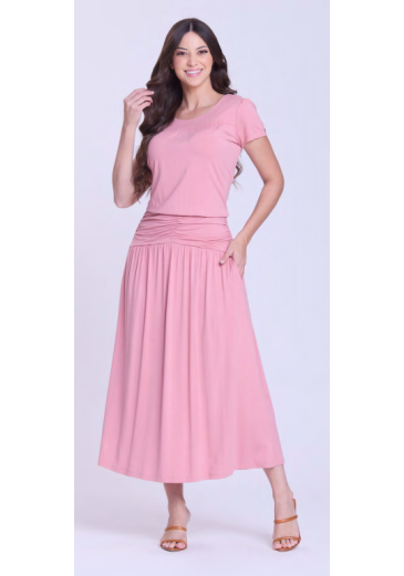 Vestido Clarice Em Malha Rosa Hapuk  Primavera/Verão 2026